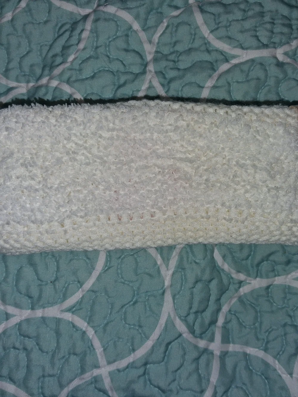 C.C Kids Cream Knit Headband with Pink Monogram D